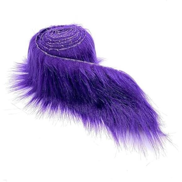 Craft Faux Fur Fabric Pre Cut Rolls - 2"x60" Fur Ribbon Faux Mohair Fabric Fur - Picture 7 of 7